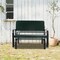 Costway Outdoor Patio Swing Porch Rocker Glider Bench Loveseat Garden Seat Steel New Borwn/Green